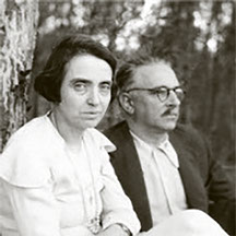 Ramon Torra i Pujol, editor de la revista Ciutat, amb la seva esposa Maria Teresa Ferrer i Ferrés